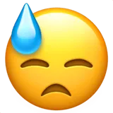 Downcast Face with Sweat