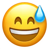 Grinning Face with Sweat