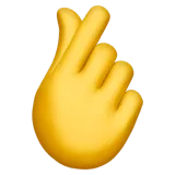 Hand with Index Finger and Thumb Crossed