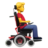 Man in Motorized Wheelchair Facing Right