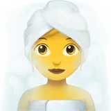 Woman in Steamy Room