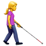 Woman with White Cane Facing Right