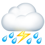 Cloud With Lightning And Rain