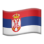 Flag: Serbia on Apple