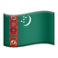 Flag: Turkmenistan on Apple