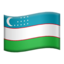 Flag: Uzbekistan on Apple
