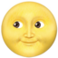 Full Moon Face on Apple