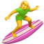 Woman Surfing on Apple