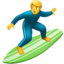 Man Surfing on Apple
