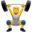 Person Lifting Weights on Apple