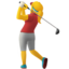 Woman Golfing on Apple