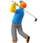 Man Golfing on Apple