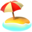 Beach With Umbrella on Apple