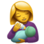 Woman Feeding Baby on Apple