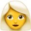 Woman: White Hair on Apple