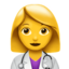 Woman Health Worker on Apple