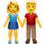 Woman And Man Holding Hands on Apple