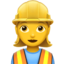 Woman Construction Worker on Apple