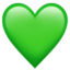 Green Heart on Apple