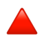 Red Triangle Pointed Up on Apple
