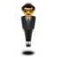Person In Suit Levitating on Apple