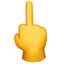 Middle Finger on Apple