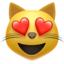 Smiling Cat With Heart-eyes on Apple