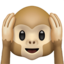 Hear-no-evil Monkey on Apple