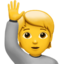 Person Raising Hand on Apple