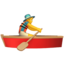 Man Rowing Boat on Apple