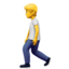 Person Walking on Apple