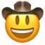 Cowboy Hat Face on Apple
