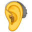 Ear With Hearing Aid on Apple