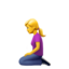 Woman Kneeling on Apple