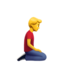 Man Kneeling Facing Right on Apple