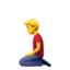 Man Kneeling on Apple