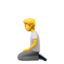 Person Kneeling on Apple