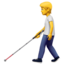 Person With White Cane on Apple