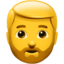 Man: Beard on Apple