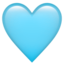 Light Blue Heart on Apple