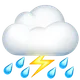 Cloud with Lightning and Rain