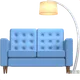 Couch and Lamp