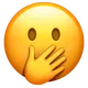 Face with Open Eyes and Hand Over Mouth