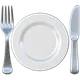 Fork and Knife with Plate
