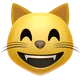 Grinning Cat with Smiling Eyes