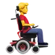 Man in Motorized Wheelchair Facing Right