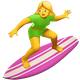 WOMAN SURFING