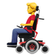 MAN IN MOTORIZED WHEELCHAIR