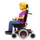 WOMAN IN MOTORIZED WHEELCHAIR