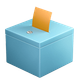 BALLOT BOX WITH BALLOT